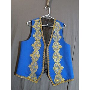 Royal Blue and Gold Embroidered Waistcoat Costume